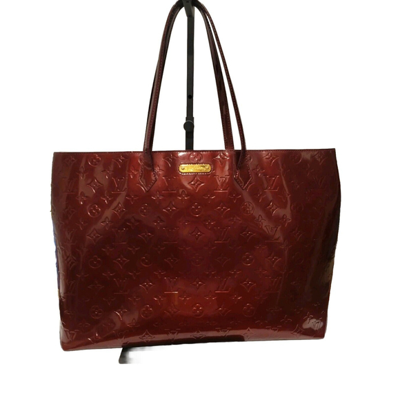 LOUIS VUITTON Wilshire GM Tote Monogram Vernis & Matching Wallet Set - Picture 2 of 16